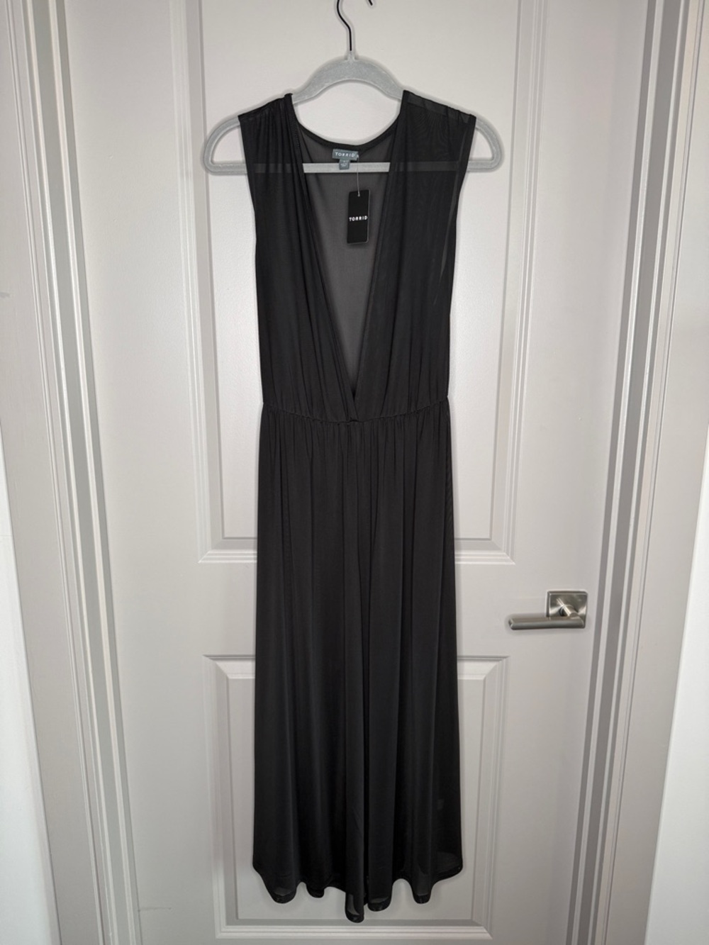torrid Black Sleeveless Deep V Maxi Coverup jumpsuit